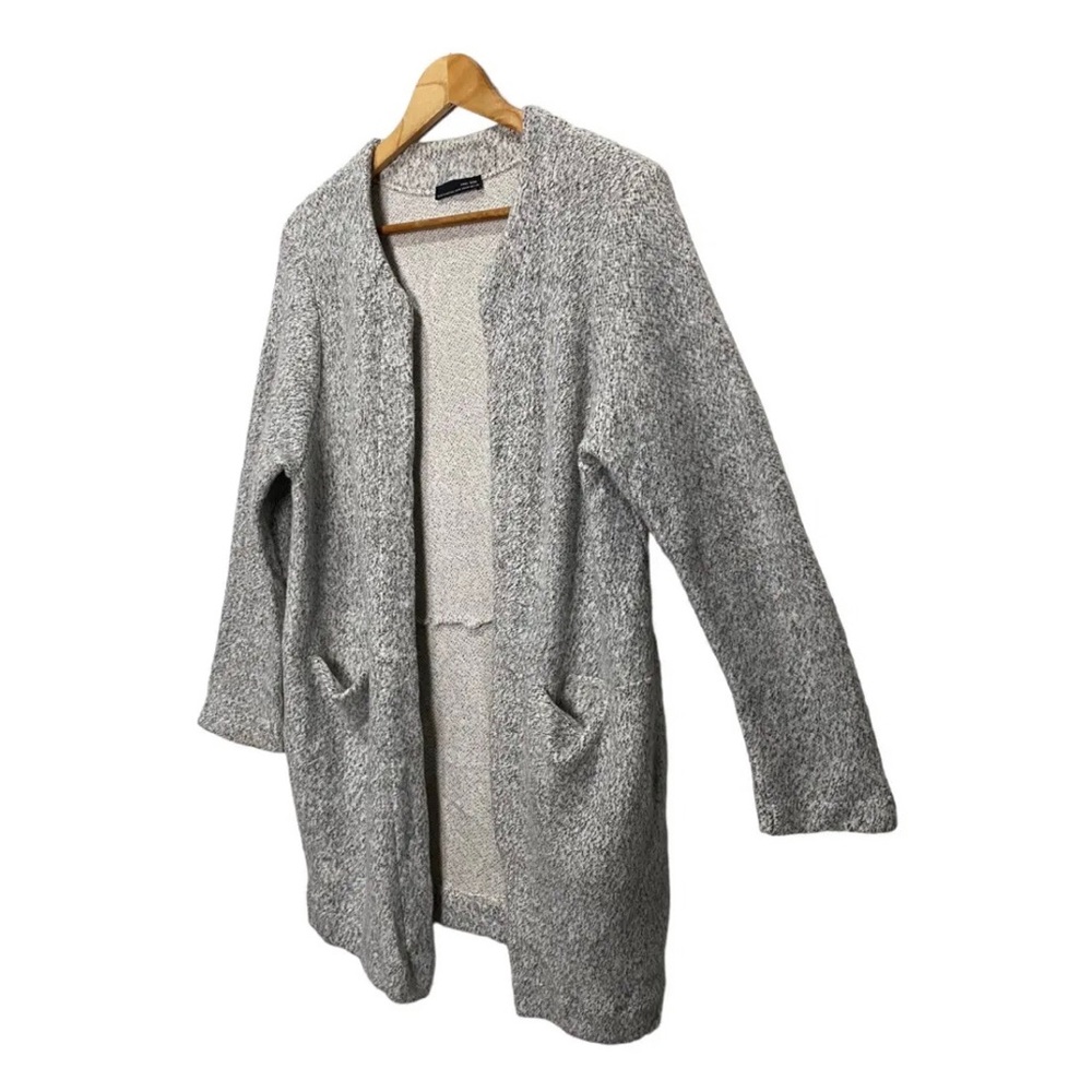 Zara Light Gray Cotton Women's Cardigan Jacket size Medium